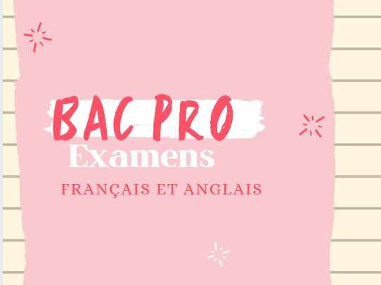 Bac Pro : français et anglais